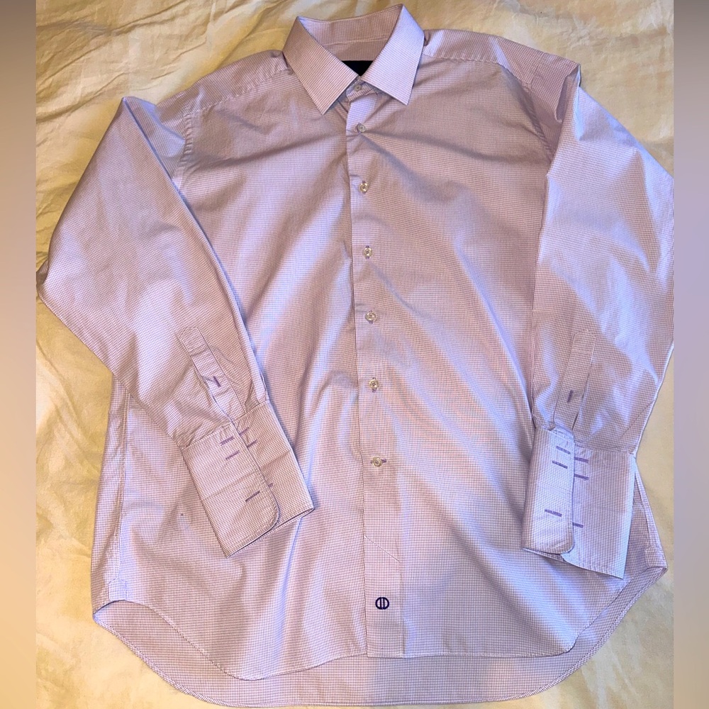 David Donahue French Cuff Dress Shirt 17.5